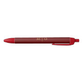 Noir Stylo Élégant avec Monogramme Personnalisé pour le (Bas)