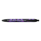 Noir Stylo éléphant Fleurs (Dos)