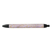 Noir Stylo Empreinte de léopard de glam or violet (Devant)