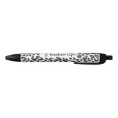 Noir Stylo Empreinte de léopard Maître (Bas)