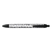 Noir Stylo Empreinte de léopard Maître (Dos)
