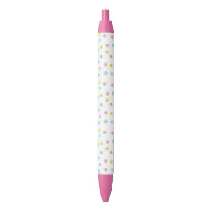 Noir Stylo en pastel de pois