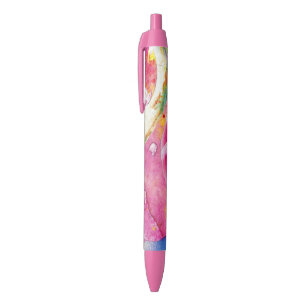 Noir Stylo en verre et aquarelle Cercles