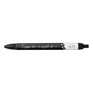 Noir Stylo Engagé dans vos projets de vie