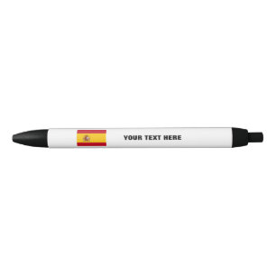 Noir Stylo espagnol de drapeau avec le texte fait sur