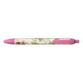 Noir Stylo et stylo d'école Floral (Dos)
