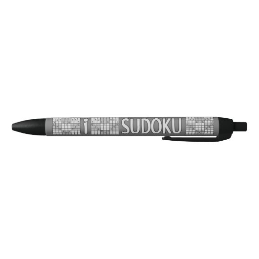Noir Stylo fait sur commande de monogramme de SUDOKU (Bas)