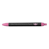 Noir Stylo fait sur commande d'encre de couronne de (Devant)