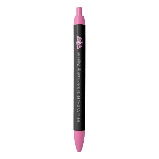 Noir Stylo fait sur commande d'encre de couronne de (devant Vertical)