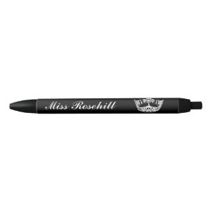 Noir Stylo fait sur commande d'encre de couronne de