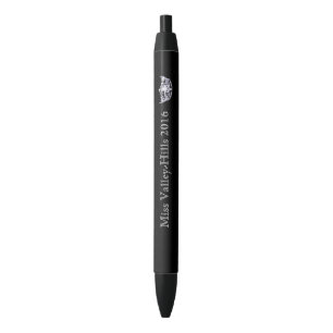 Noir Stylo fait sur commande d'encre de couronne de