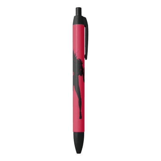 Noir Stylo femme joueur saxophone (Bas (Vertical))