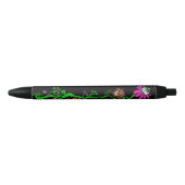 Noir Stylo Fleur Alien Princesse de l'Espace (Noir) (Devant)