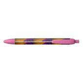 Noir Stylo Fleur Violette et Rose (Dos)