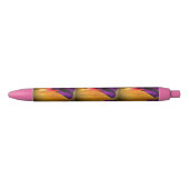 Noir Stylo Fleur Violette et Rose (Devant)