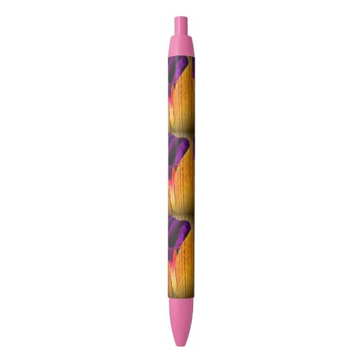 Noir Stylo Fleur Violette et Rose (devant Vertical)