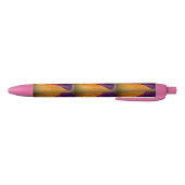 Noir Stylo Fleur Violette et Rose (Bas)