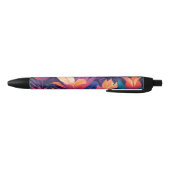 Noir Stylo fleuri coloré (Bas)