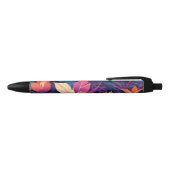 Noir Stylo fleuri coloré (Haut)