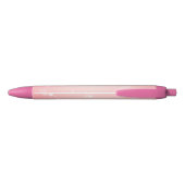 Noir Stylo Flocon de Neige Hiver Rose (Dos)
