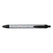 Noir Stylo floral rose mignon pour l'écriture | Artiste (Dos)