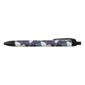 Noir Stylo floral tropical de marine (Haut)