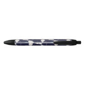 Noir Stylo floral tropical de marine (Dos)