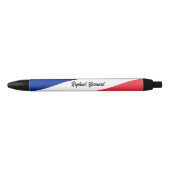 Noir Stylo français personnalisé, Drapeau français, Fra (Devant)