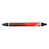 Noir Stylo géométrique en rouge vif et beige (Devant)