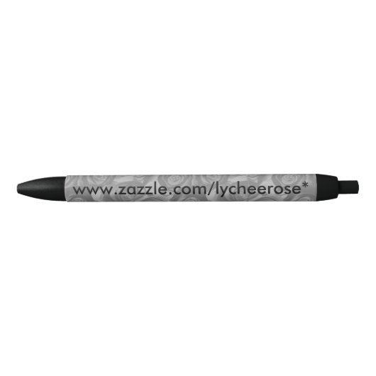 Noir Stylo gris de lycheerose de roses (Devant)