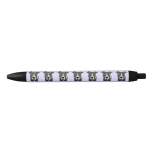 Noir Stylo gris drôle d'encre de chiot de Pitbull