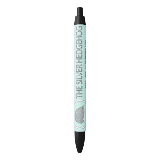Noir Stylo Hérisson Argent (devant Vertical)