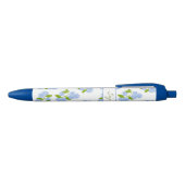 Noir Stylo Hydrangea bleu personnalisé (Haut)