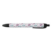 Noir Stylo Mariage couleur d'aquarelle violet Peony (Bas)