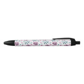 Noir Stylo Mariage couleur d'aquarelle violet Peony (Haut)