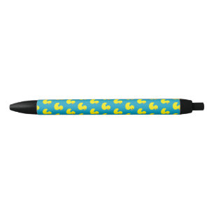 Noir Stylo mignon en caoutchouc de motif