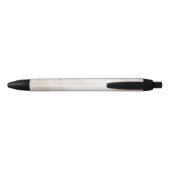 Noir Stylo monogramme abstrait en marbre avec paillette (Dos)