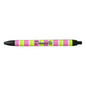 Noir Stylo Monogramme Rose et Lime Chaud (Devant)