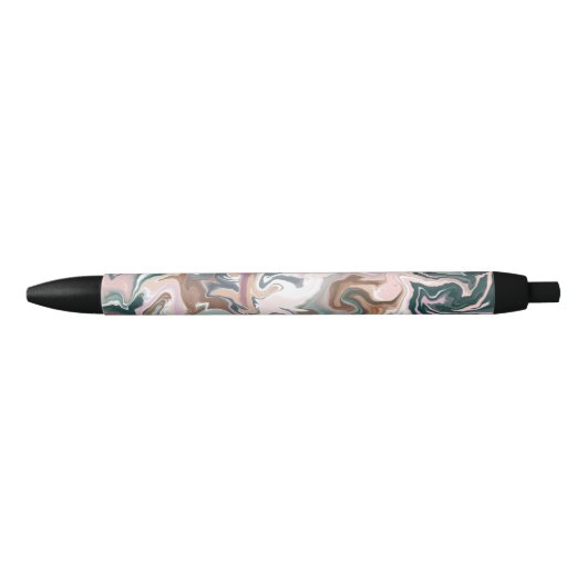Noir Stylo Motif Abstrait en marbre - Design moderne (Devant)