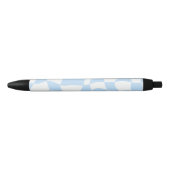Noir stylo motif-vérificateur bleu funky (Devant)