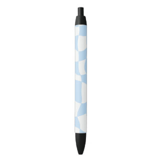 Noir stylo motif-vérificateur bleu funky