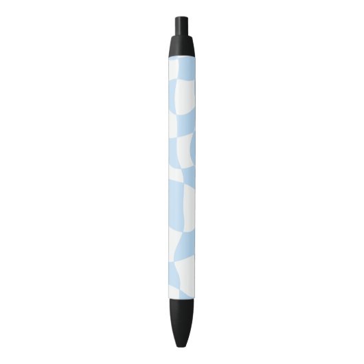 Noir stylo motif-vérificateur bleu funky (devant Vertical)