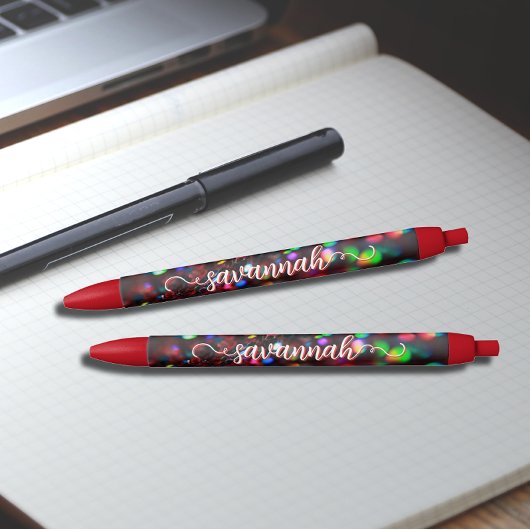 Noir Stylo mousseux rouge foncé