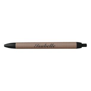 Noir Stylo nommé fait sur commande en toile de jute
