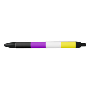 Noir Stylo Non-Binaire de drapeau