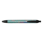 Noir Stylo Nostalgique Faux Patchwork Motif Black Trim (Dos)