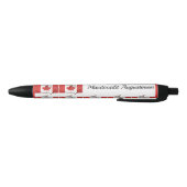 Noir Stylo personnalisé à encre noire avec drapeau du C (Bas)