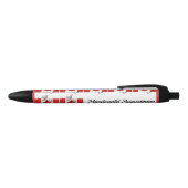 Noir Stylo personnalisé à encre noire avec drapeau du C (Haut)