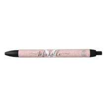 Stylo personnalisé avec monogramme Couronne Pink G
