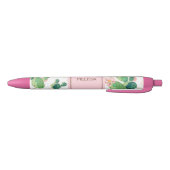 Noir Stylo personnalisé d'impression de cactus (Bas)